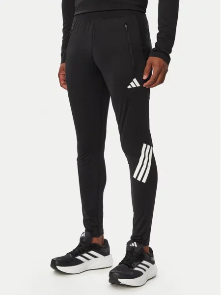ADIDAS PERFORMANCE Športové nohavice Iconic / biela čierna