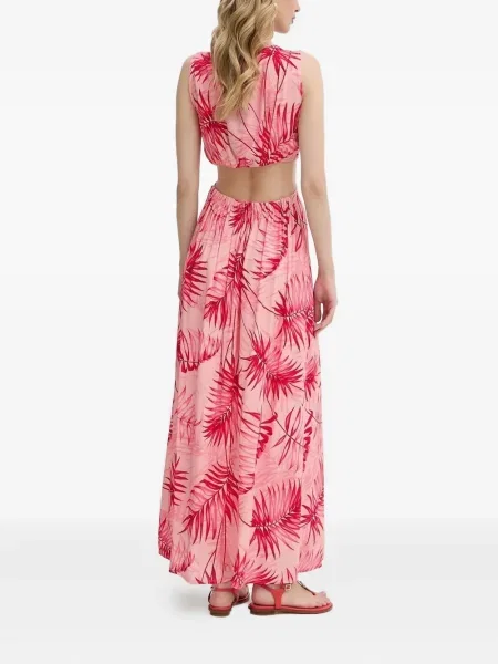 Rochie maxi Liu Jo cu imagine de costum roz