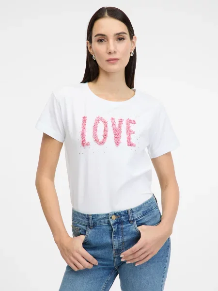 Tricou Orsay scurt alb