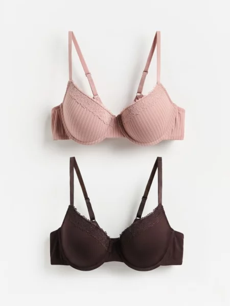 Reserved Sutien push up 2 pack maro-închis maro