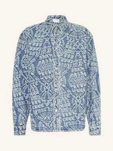 Daily Paper Svrchní Džínová Košile Rahul mid blue modrá