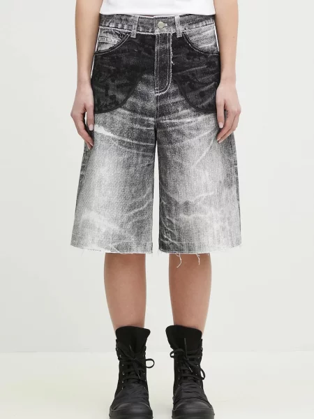 Andersson Bell pantaloni scurti jeans Lace Paneled femei modelator high waist negru