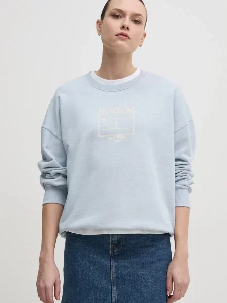 Суитчър Tommy Hilfiger с принт синьо