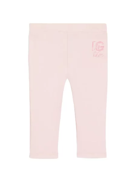 Legginsy dziecięce Dolce And Gabbana różowe