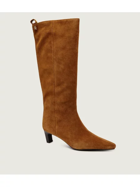 Tommy Hilfiger Cizme cu | piele întoarsă maro