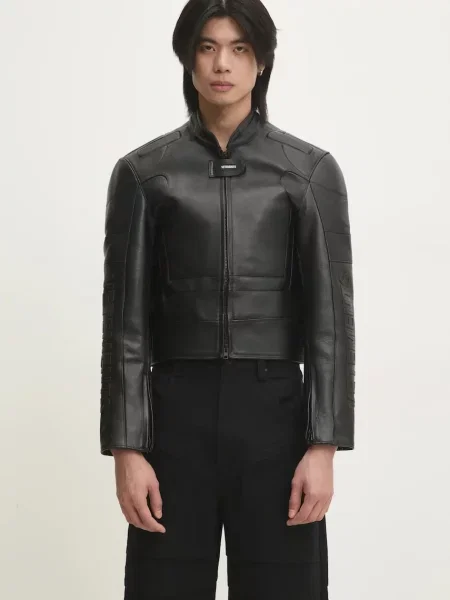 Кожаная куртка Vetements черная