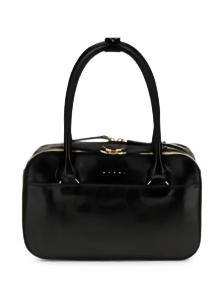 Geantă shopper Marni din piele negru