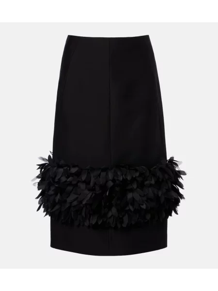 Fustă tip creion Toteme de lână negru