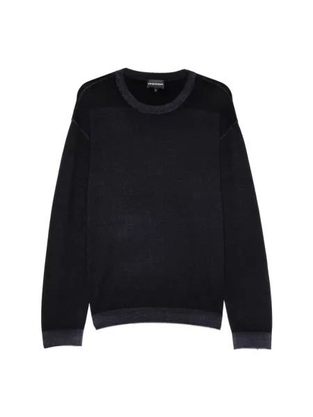Sweter Emporio Armani wełniany niebieski