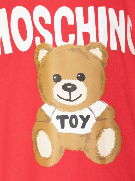 Bluza z kapturem dziecięca Moschino czerwona