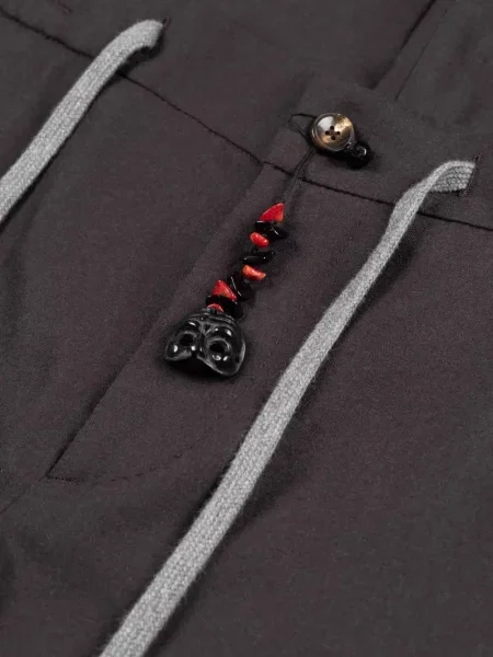 Pantaloni cargo Marco Pescarolo cu cordon gri