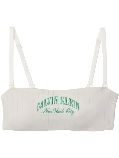 Sutien bandeau Calvin Klein Jeans alb