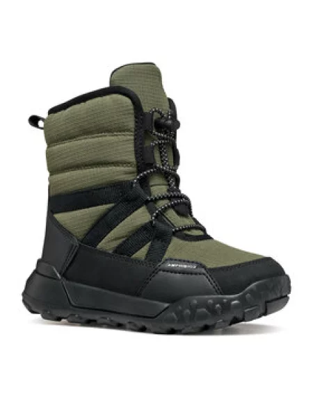 Geox Sniego batai J Trekkyup Boy B Abx S Tamsiai žalia