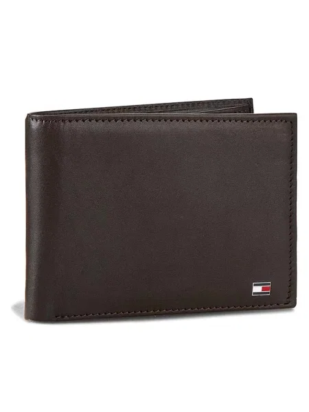 TOMMY HILFIGER Peněženka Eton marine modrá / hnědá / červená bílá
