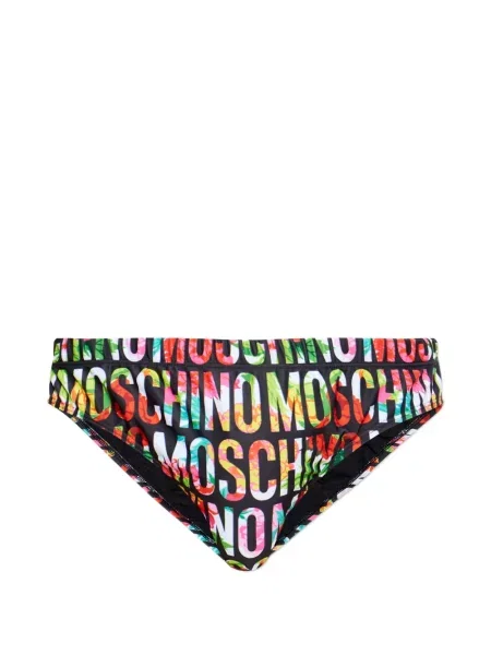 Chiloți Moschino cu model floral cu imagine negru