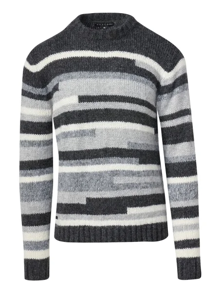KOROSHI Svetr šedá / černá bílá