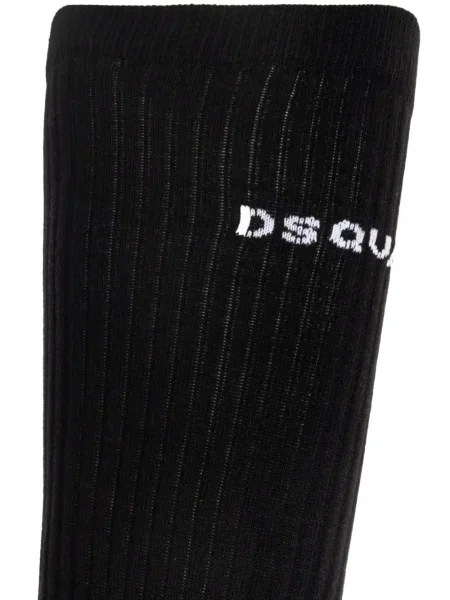 Șosete Dsquared2 tricotate cu autograf negru