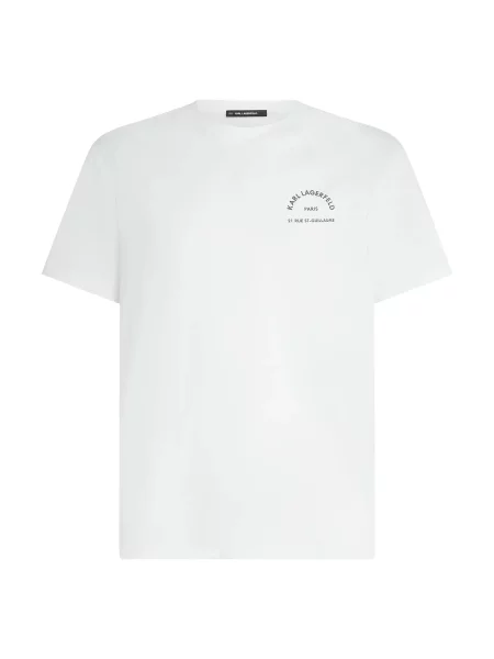 Karl Lagerfeld Tricou Rue St-Guillaume negru alb