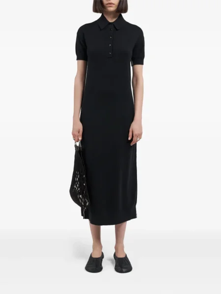 Rochie midi Maria Mcmanus până la genunchi de costum negru