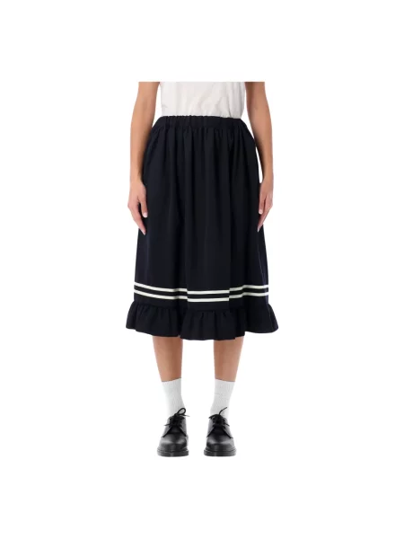 Spódnica midi Comme Des Garcons do kolan niebieska