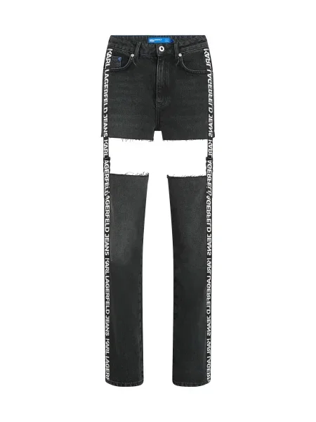 KARL LAGERFELD JEANS Jeans negru denim alb