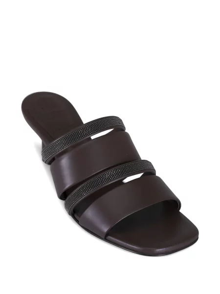 Sandale Brunello Cucinelli din piele maro