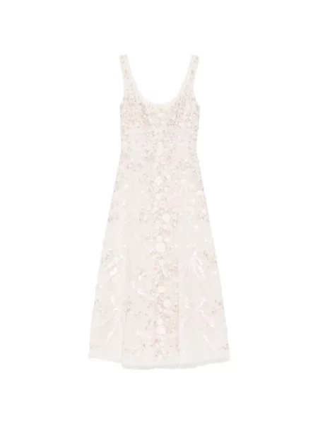 Květinové oblekové šaty Needle & Thread s výšivkou