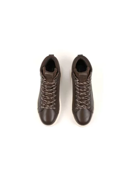 Sneakersy Karl Lagerfeld skórzane brązowe