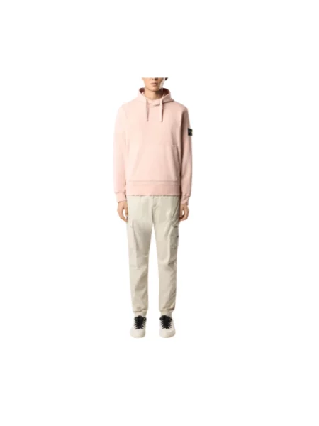 Bluza z kapturem Stone Island z kamieniami różowa