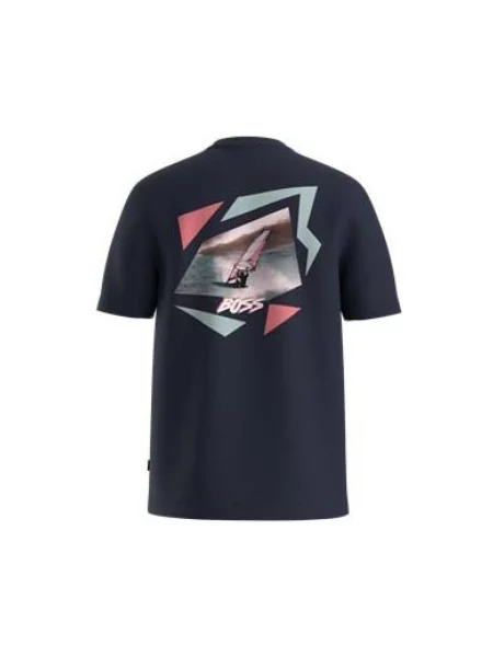 BOSS Tricou Movement Bleumarin albastru