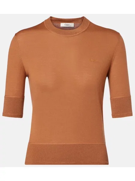 Pulover Chloé de lână maro