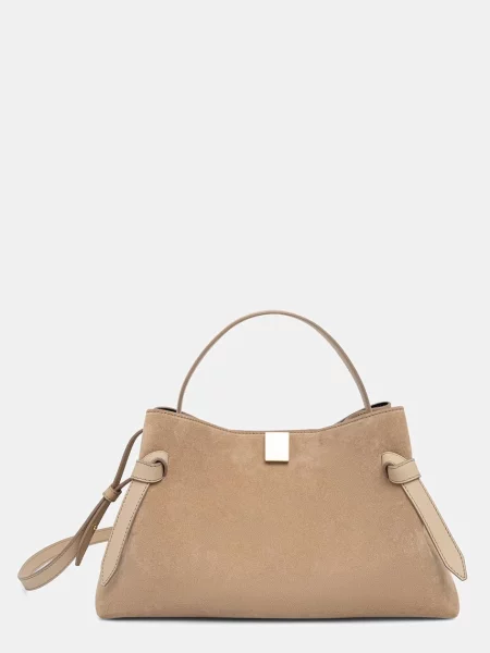 Yuzefi klasična semišasta torbica GYOZA bež