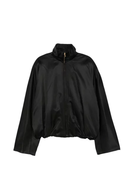 Geacă Carven din satin negru