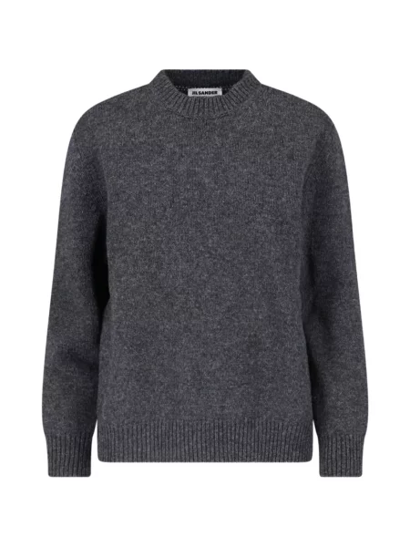 Pulover Jil Sander cu spatele deschis gri