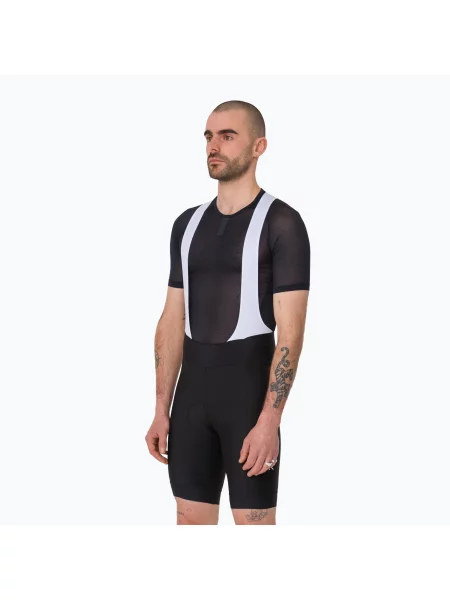 Pantaloni scurți de ciclism pentru bărbați Rapha Core Bib Shorts black/white alb