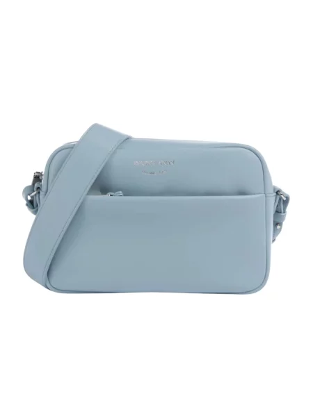 Emporio Armani torebka crossbody skórzana niebieska