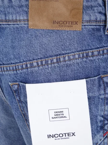 Blugi drepți Incotex albastru