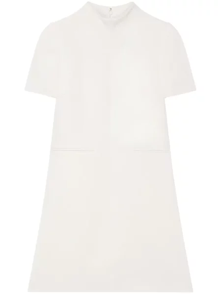 Rochie Courreges din țesătură twill în linie A alb