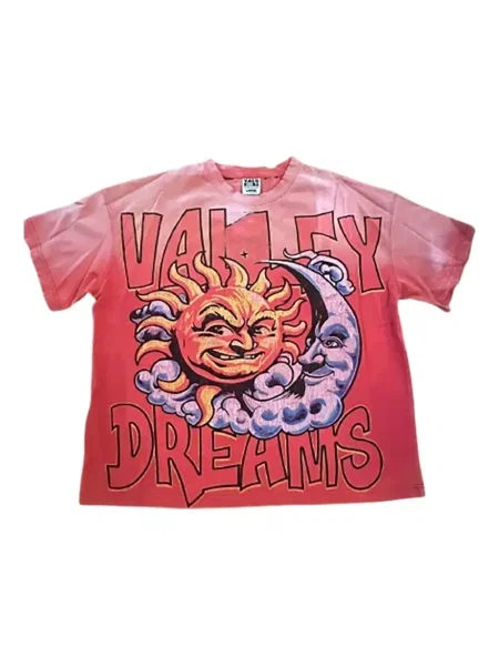 Tričko s potiskem Vale s potiskem červené