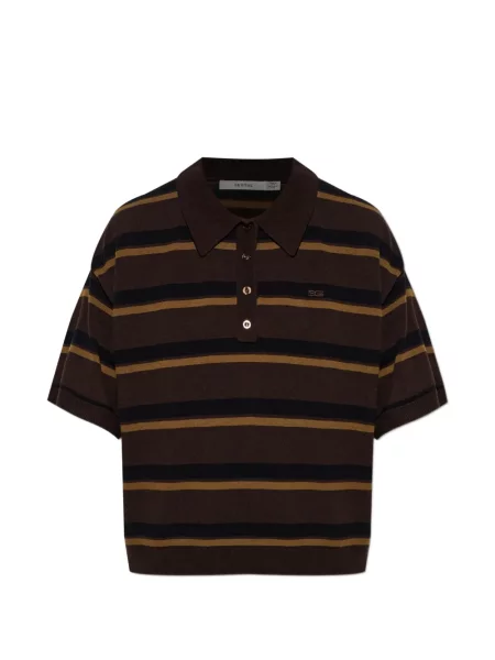 Scurt tricou polo Gestuz maro