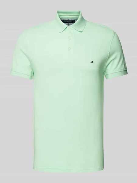 Koszulka polo z wyhaftowanym logo Tommy Hilfiger zielone