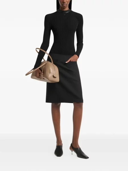 Gulerat tricou Courreges negru