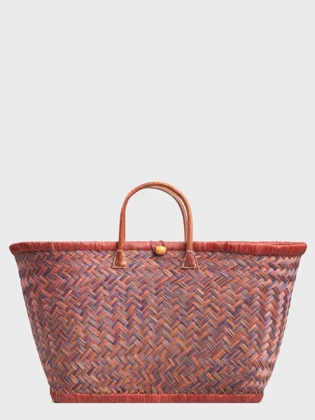 Le Comptoir de la plage Пляжна сумка Темно-коричневий Солома коричнева