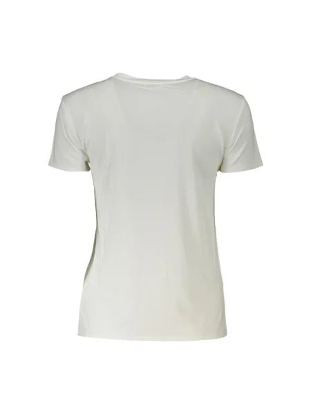 Krótka koszulka Patrizia Pepe z krótkim rękawem biała