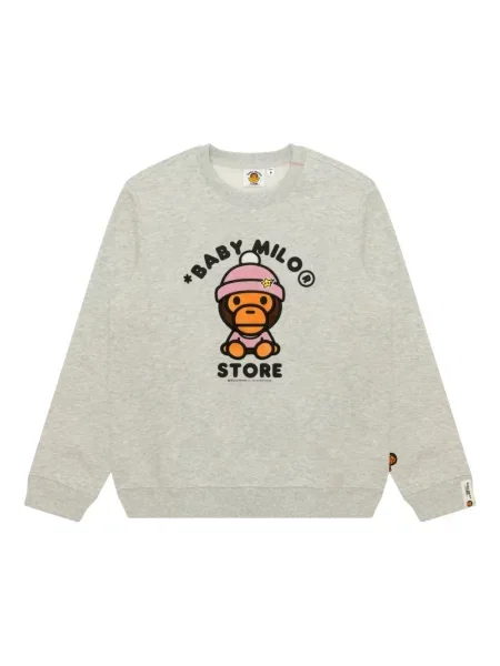 Haftowana długa bluza A Bathing Ape® szara