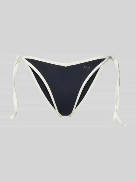 Majtki bikini z wiązaniem i aplikacją z logo model NIKI' Guess czarny