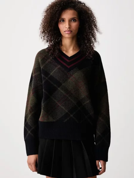 Sweter Barbour wełniany zielony