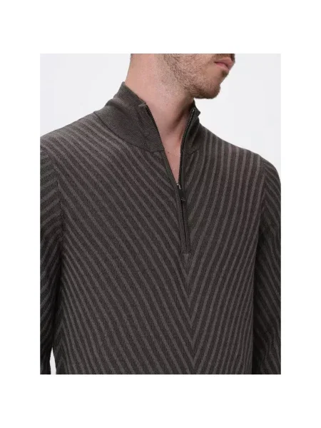 Sweter Emporio Armani brązowy