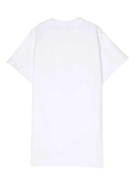 Dětské košilové šaty Mm6 Maison Margiela bílé
