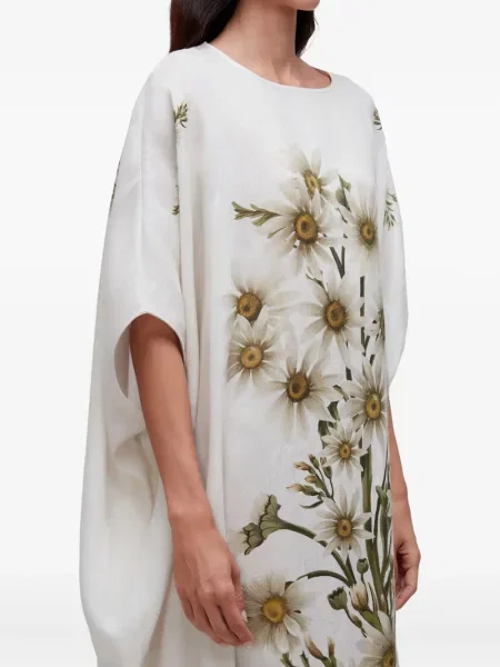 Rochie midi Osklen cu imagine până la genunchi de costum alb